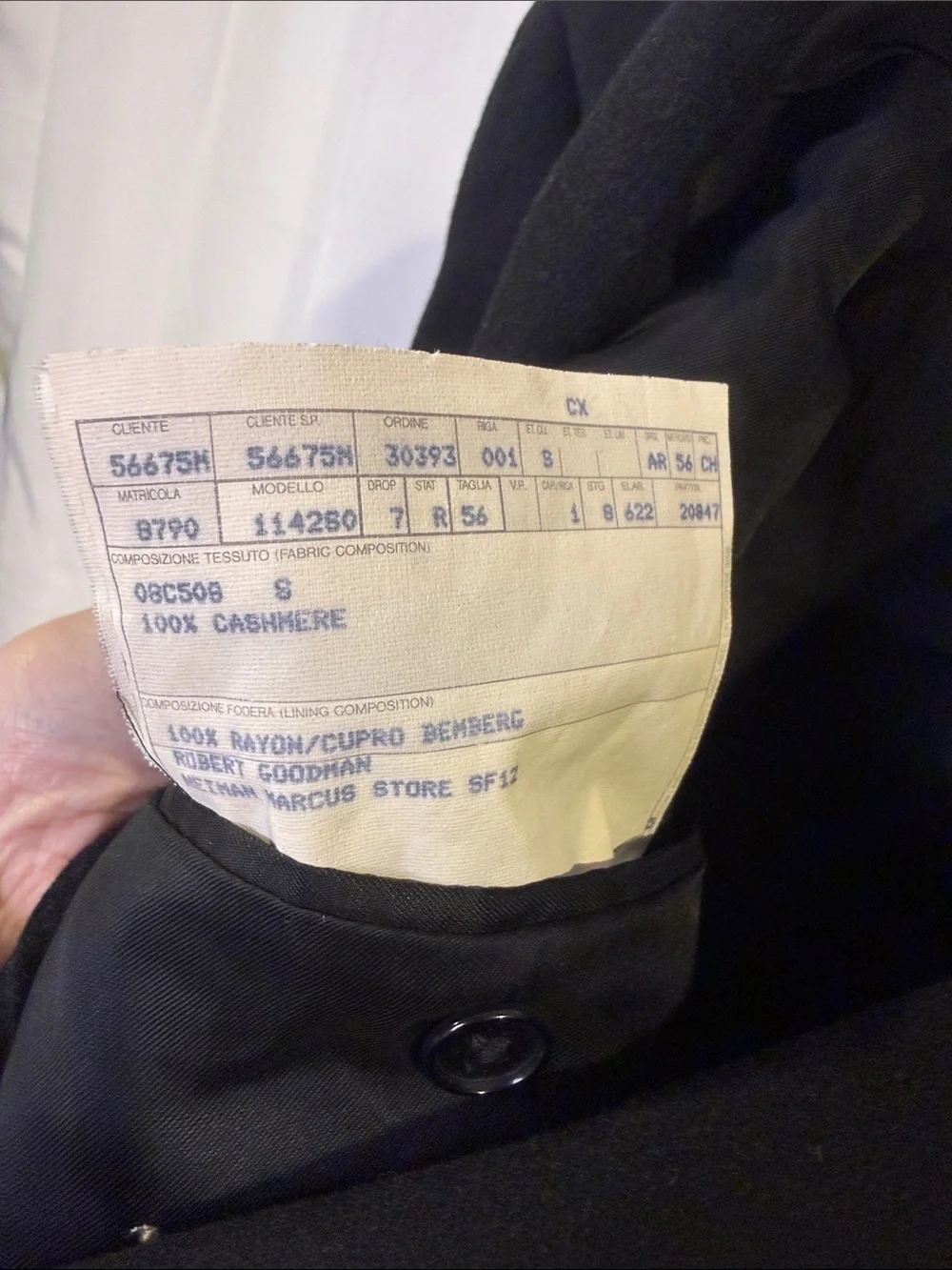 Ermenegildo Zegna Cashmere Tailored Jacket Classic Single Breasted Coat
